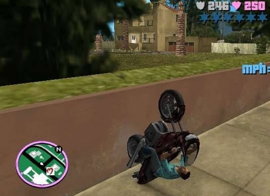 Не падать с мотоцикла для GTA Vice City