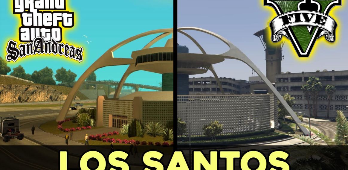 Сравнение Лос Сантоса из GTA San Andreas и GTA V