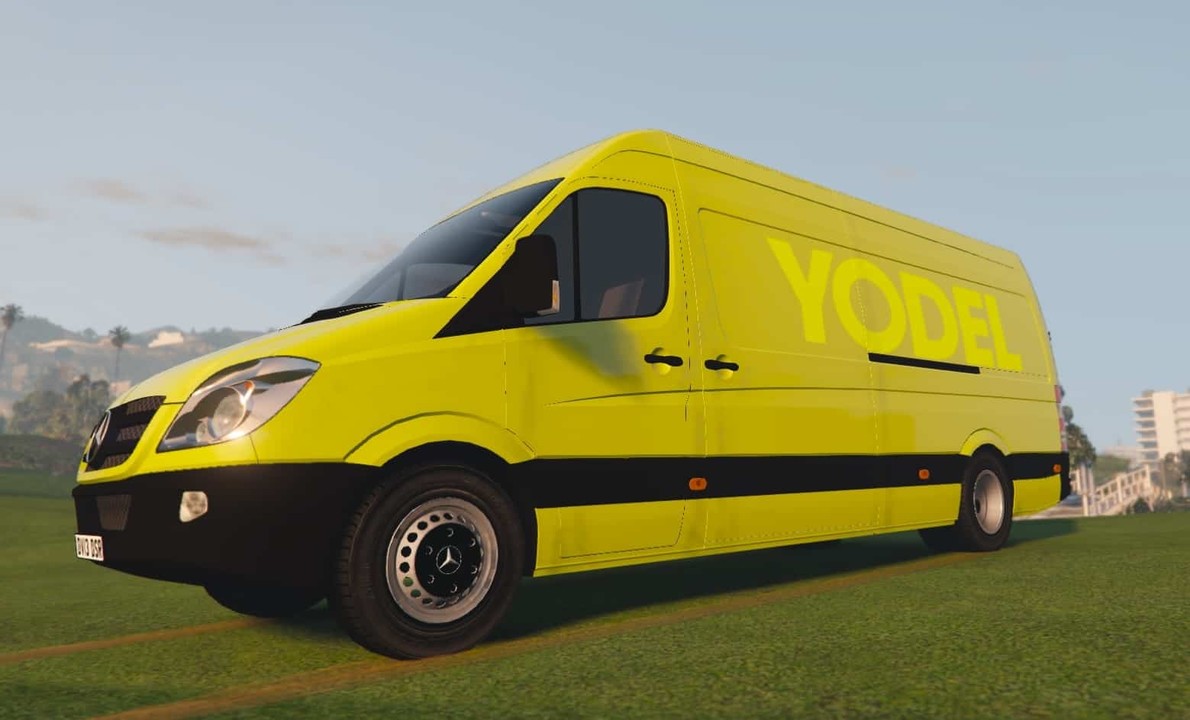 UK British Yodel Delivery Van Skin 1.0