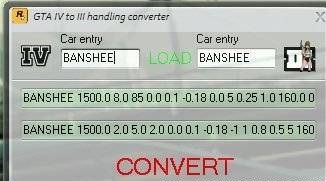 GTAIV To III Handling Convert