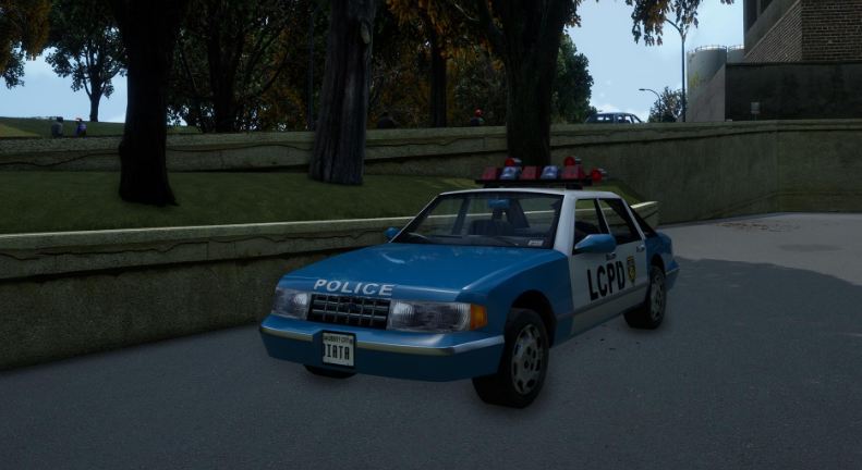 Blue Police Car