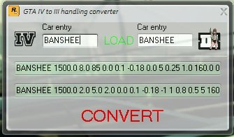 GTAIV To III Handling Convert